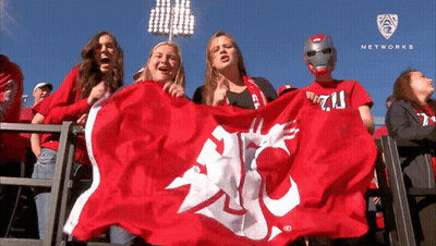 Group Holding Red Flag With Networks GIF
