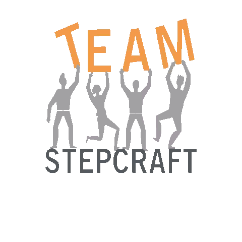 Group Holding Up Team Word Sticker