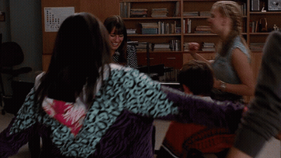 Group Hugging One In Zebra Print Shirt GIF