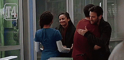 Group Hugging With T4 Sign GIF