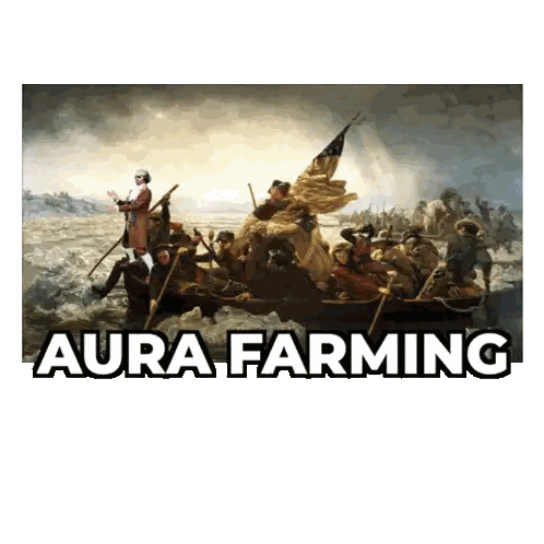 Group In Boat Aura Farming Sticker