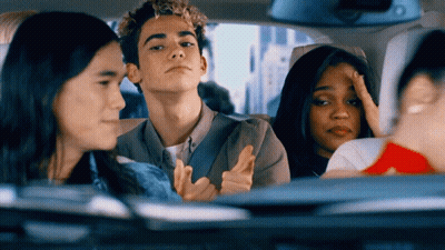 Group In Car Giving Middle Finger GIF