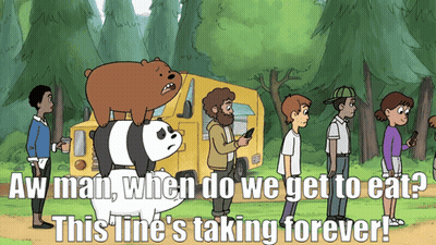 Group In Front Of Food Truck Saying Aw Man GIF