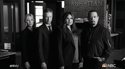 Group In Front Of Manhattan Special Victims Building GIF