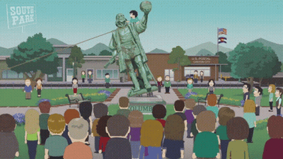 Group In Front Of U.S. Postal Canyon City Building GIF