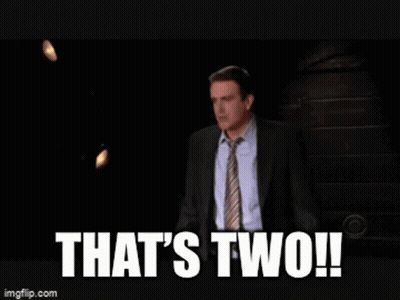 Group in Stadium Saying That's Two