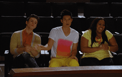 Group In Theatre One Wearing Yellow Shirt GIF