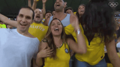 Group In Yellow Hollister Shirts GIF