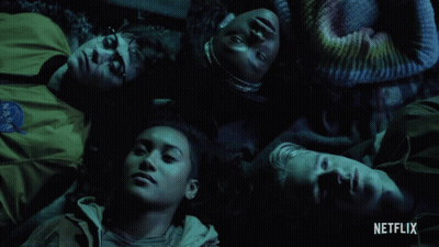 Group Lying In Circle Netflix GIF