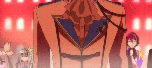 Group Of Anime Characters Standing Next To Each Other GIF