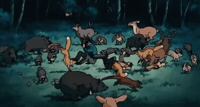 Group Of Bear And Fox GIF