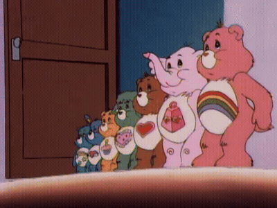 Group Of Care Bears Standing Together GIF