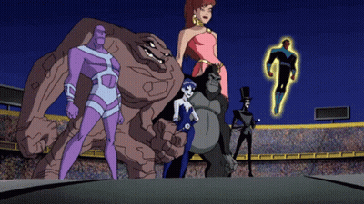 Group Of Cartoon Characters Including A Gorilla GIF