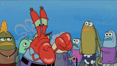Group Of Cartoon Characters Including A Lobster GIF