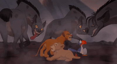 Group Of Cartoon Characters Lion And Bird GIF