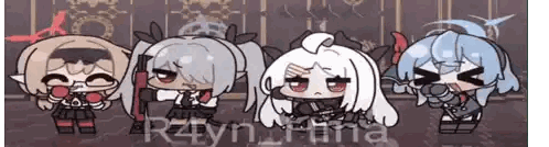 Group Of Cartoon Characters R4lyn Hina Sticker