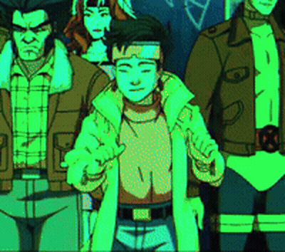 Group Of Cartoon Characters Standing GIF