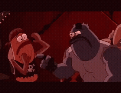 Group Of Cartoon Characters Standing In A Room GIF