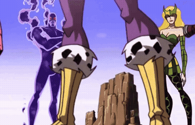 Group Of Cartoon Characters Standing Together GIF