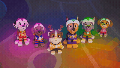 Group Of Cartoon Dogs Standing Together GIF