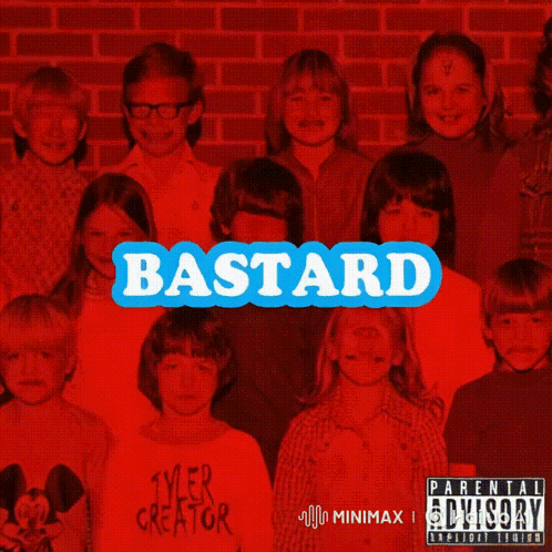 Group Of Children In Front Of Brick Wall Saying Bastard GIF