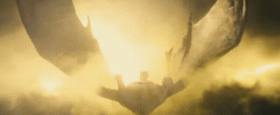 Group Of Dragons Flying Over A Person GIF