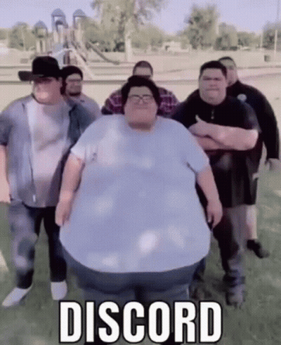 Group Of Fat Men In Park One Very Fat GIF