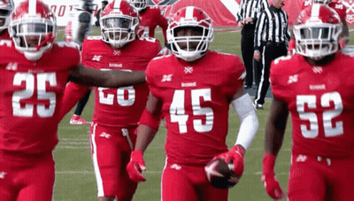 Group Of Football Players In Red Jersey Number 45 GIF