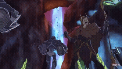 Group Of Marvel HQ Robots GIF