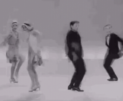 Group Of Men And Women Dancing On Stage GIF