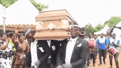 Group Of Men Carrying Coffin GIF