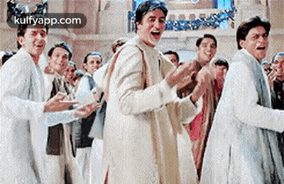 Group Of Men Dancing And Laughing GIF