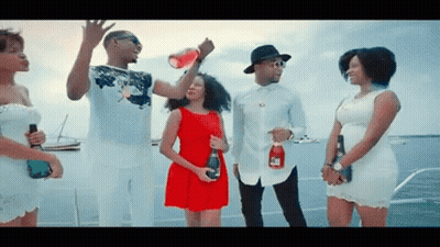 Group Of Men Dancing In Front Of Store Saying Gr GIF