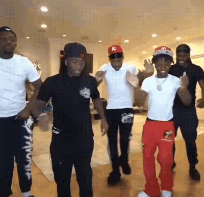 Group Of Men Dancing In Living Room GIF