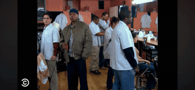 Group Of Men In A Barber Shop GIF