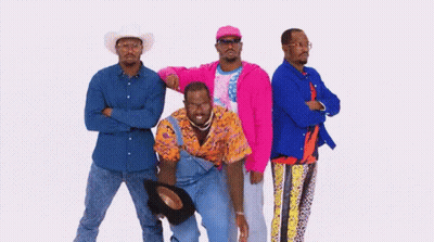 Group Of Men In Colorful Clothes GIF
