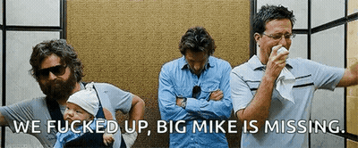 Group Of Men In Elevator Saying We Fucked Up Big Mike Is Missing GIF
