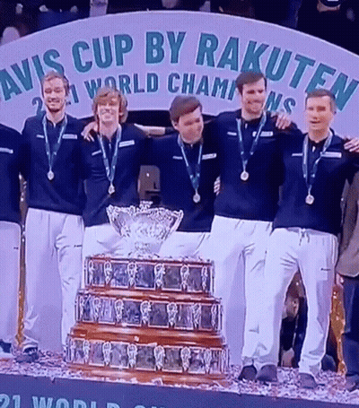 Group Of Men In Front Of Avis Cup By Rakuten Banner GIF