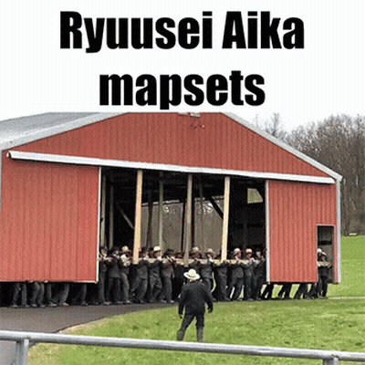 Group Of Men In Front Of Ryuusei Aika Mapsets Building GIF