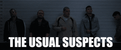 Group Of Men In Front Of Wall The Usual Suspects GIF