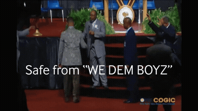 Group Of Men On Stage Safe From We Dem Boyz GIF