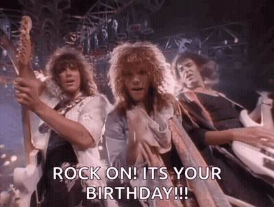 Group Of Men Playing Guitars Singing Rock It's Your Birthday GIF
