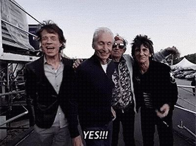 Group Of Men Posing One Says Yes GIF