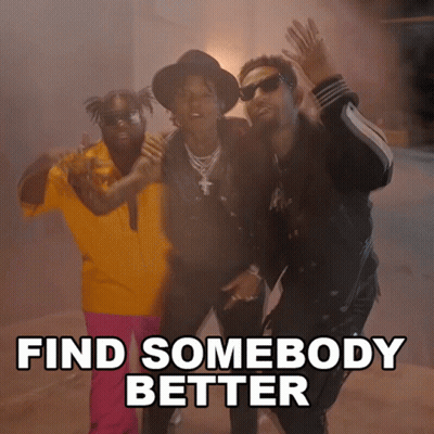 Group Of Men Posing With Find Somebody Better GIF