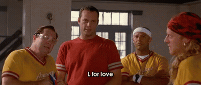 Group Of Men Saying L For Love GIF