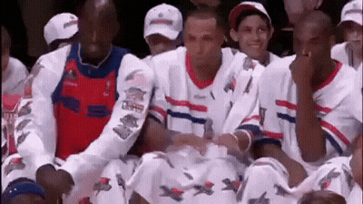 Group Of Men Sitting In Stadium Watching Game GIF