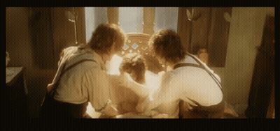Group Of Men Standing Around Woman In Bathtub GIF