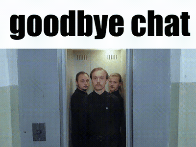 Group Of Men Standing In Elevator Goodbye Chat GIF