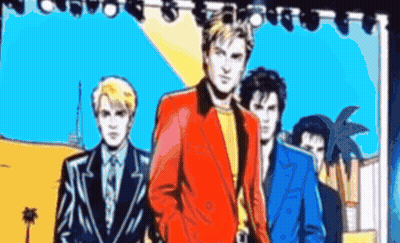Group Of Men Standing In Front Of Stage GIF