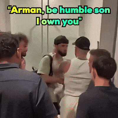 Group Of Men Standing In Room Arman Be Humble Son I Own You GIF